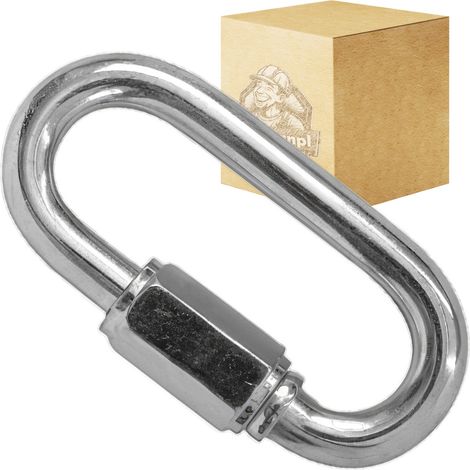 Eslabón roscado PARA CADENAS Y CUERDAS, galvanizado, 4 MM, 1 PIEZA.