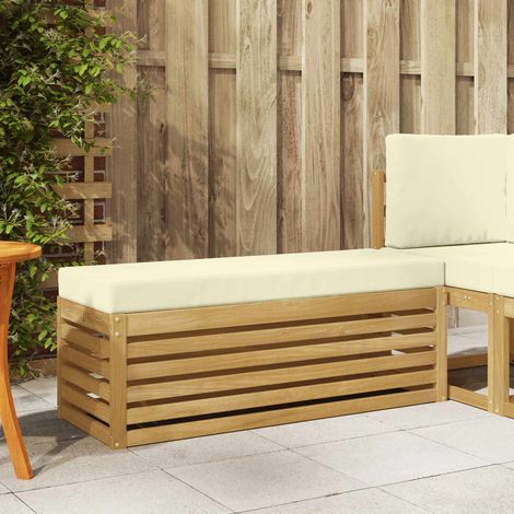 Ensemble de canapés d'extérieur Blanc et crème 115 x 43 x 45 cm vidaXL