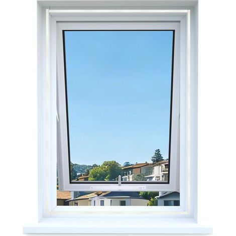 Moustiquaire Universelle Transparente avec Fermeture Éclair Apalus pour Fenêtres, en Maille Lavable et Découpable à la Taille Souhaitée 130x150 CM (Lot de 1, Blanc)