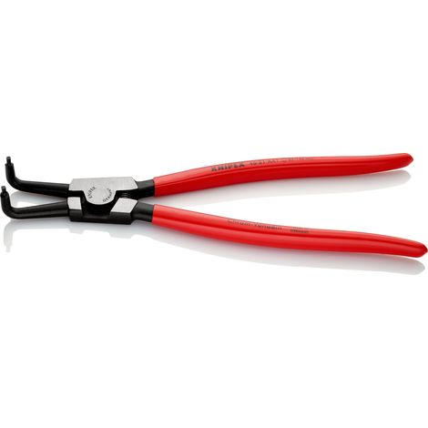 KNIPEX 46 21 A41 Pinza per anelli di sicurezza per anelli di sicurezza esterni su alberi rivestiti in resina sintetica atramentata nera 300 mm