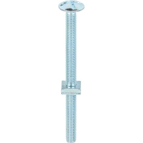 TIMCO Roofing Bolts & Square Nuts Silver - M6 x 80