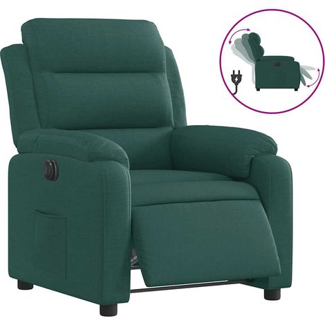 Maison Exclusive - Relaxsessel Elektrisch Dunkelgrün Stoff