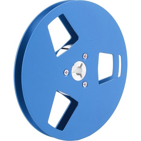 Bobine de bande vide 5 pouces, 3 trous, en alliage d'aluminium, pour magnétophone à bobines Studer ReVox, bande 1/4 pouce, bleue. (1/5)