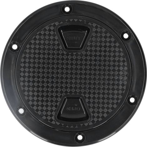 Plaque de pont de bateau ABS ronde de 4 pouces, couvercle de trappe d'inspection AntiUV, accessoire marin noir (1/5)