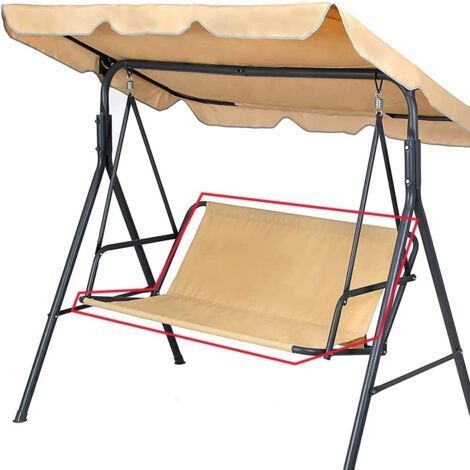 Cover for garden swing (138 x 50 x 50 cm), beige (1/5)