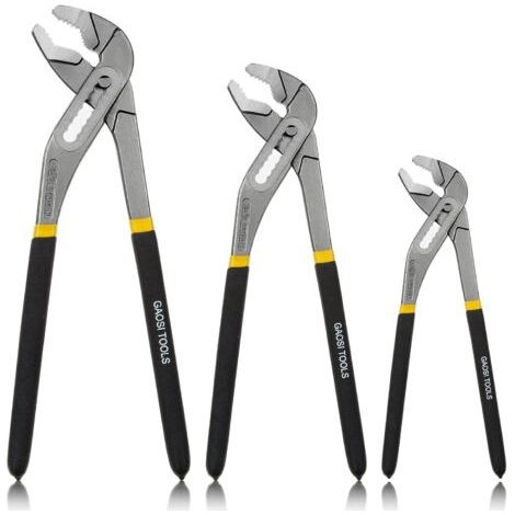Lot de 3 Pince Multiprise Réglable, Pinces Pour Pompe à Eau 200mm/250mm/300mm - Acier au Chrome Vanadium - Traitement Antirouille en Surface - Poignée Bi Matière (1/5)