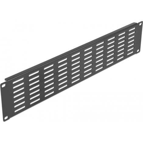 Delock Panel de gabinete de red de 19 con ranuras de ventilaciÃ³n horizontal 2U negro
