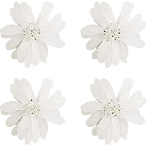 Acryl-Blumenserviettenringe 4er-Set, handgefertigte Serviettenringe für Hochzeit, Valentinstag, Bankett, Geburt (1/5)
