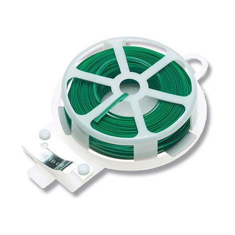 Rouleau 50mt fil de jardin plat vert + coupe 88806 flo (1/2)