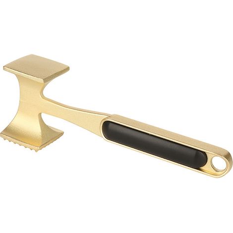 Esta picadora de carne multifuncional es ideal para moler diversos ingredientes, como carne y frutos secos. Color dorado, 1 unidad. (1/5)