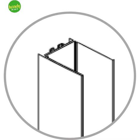 Profilo a muro cromato in alluminio mod. Archimede MOBO