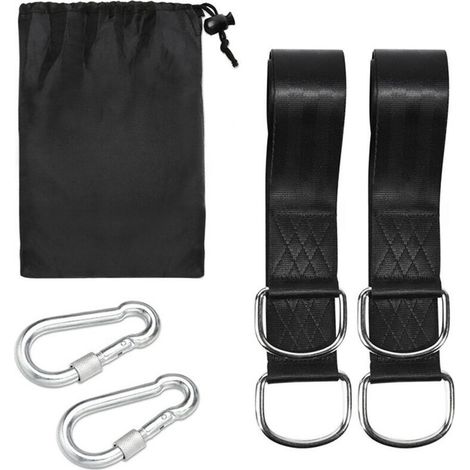 Kit de suspension pour balançoire d'arbre, lot de 2, avec 2 mousquetons de sécurité (50 cm) (1/5)