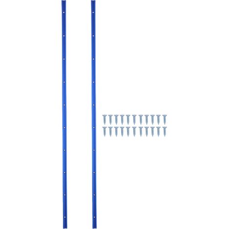 Lot de 2 rails en T de 1000 mm avec vis et trous pré-percés en alliage d'aluminium universel à double coupe pour table de routeur d'établi de travail du bois