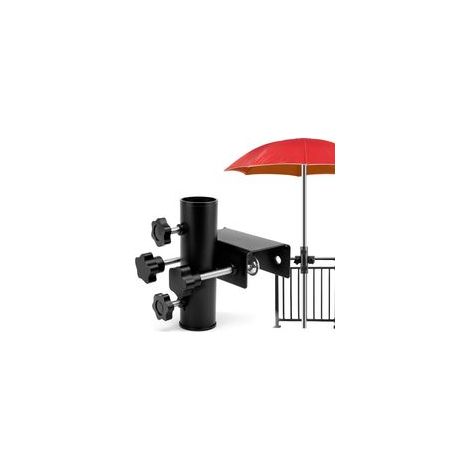 Support pour Parasol Balcon, Porte Parapluie pour Extérieur, Porte-Parasol en Métal - Fixation Attache Parasol pour Balcon, Terrasse et Extérieur, Pied d’Échange