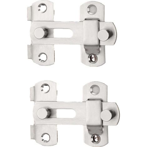 Targette de Porte, 2 Pièces Loquet Porte, en Acier Inoxydable, Verrou Portail à Bascule, pour Porte, Armoire, Fenêtre, Placard et Jardin (1/5)