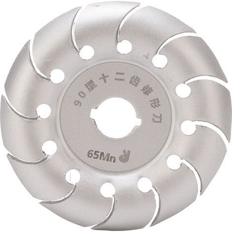 12-Zahn-Winkelschleifscheibe, 90 mm, Holzbearbeitung, Polierscheibe für Holzarbeiten, silberfarben (1/5)
