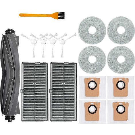 Zubehör und Verbrauchsmaterialien, die mit dem Xiaomi Mijia M30S D103CN Saugroboter kompatibel sind: Hauptbürste, HEPA-Filter und Staubbeutel. (1/5)