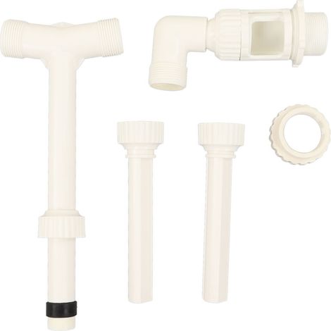 Accessoires pour fontaine de piscine avec jet d'eau à double tête réglable en PVC et adaptateur fileté interne G1 1/2 vers G2 (1/5)