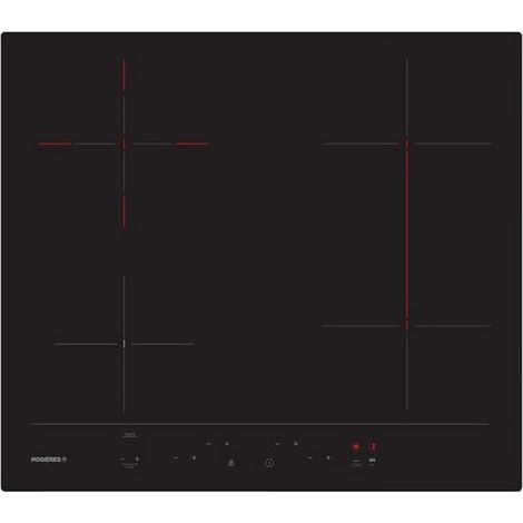 piano cottura in vetroceramica 59cm 4 fuochi 6500w nero - RH64DBCP/2 - Rosieres