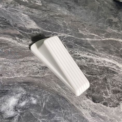 Lot de 4 butées de porte résistantes à l'usure, en plastique multifonctionnel et facile à utiliser, pour une protection quotidienne - Blanc (1/5)