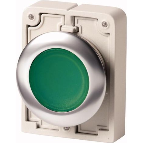 Bouton-pous.lum.30mm affleur.à accr.vert EATON M30I-FDRL-G