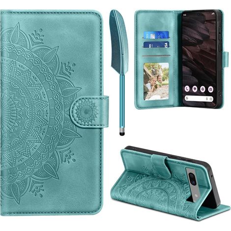 Coque portefeuille en cuir pour Google Pixel 7A avec porte-cartes et fonction support (1/5)