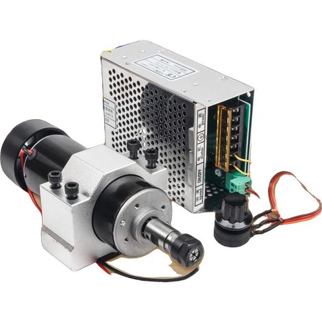 Moteur de broche CNC, puissance de 500W, tension de 220VAC, vitesse de 2000-12000 RPM, refroidissement par air, compatibilité avec le porte-outil ER11 (1/5)