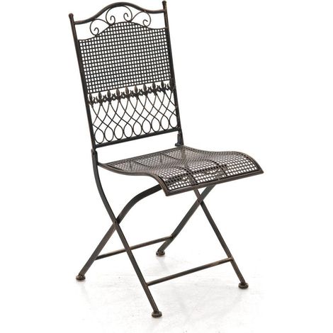 Chaise de jardin en fer forgé bronze vieilli MDJ10021 (1/4)