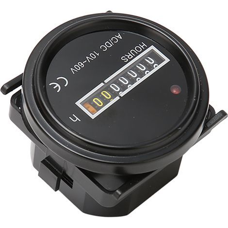 Compteur d'heures mécanique pour bateau 2,4 pouces, haute précision, compatible 10‑60V AC/DC, max 99999.99H, véhicule marin (1/5)