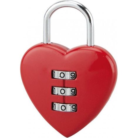 Cadenas à combinaison , 3 chiffres, intérieur, anse acier(rouge)