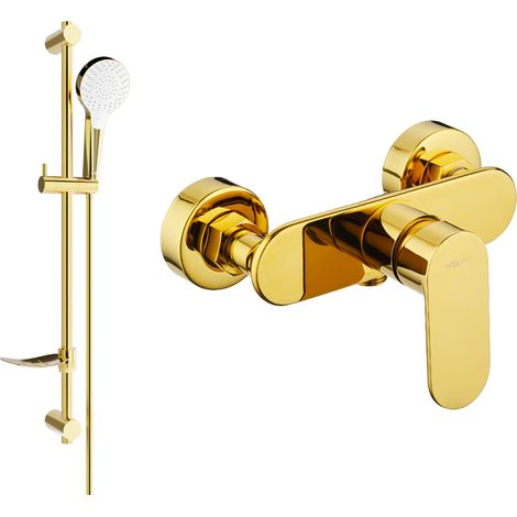 Mexen Milo DF05 mitigeur de douche avec ensemble de douche, doré - 7134R05-50