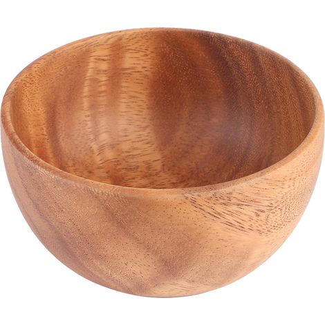 Bol en bois pour la cuisine, bol à soupe/salade, récipient, accessoire de table, 12 x 6 cm