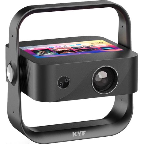 Mini vidéoprojecteur 4K avec écran tactile 7'' – 6000 lumens – Autofocus et correction trapézoïdale automatique ±45° – Wi-Fi 6 et Bluetooth 5.1