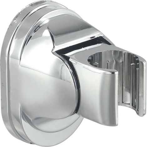 Support de pommeau de douche réglable, base fixe pour montage mural, installation facile avec fixations incluses, support en plastique antirouille, argent (1/5)