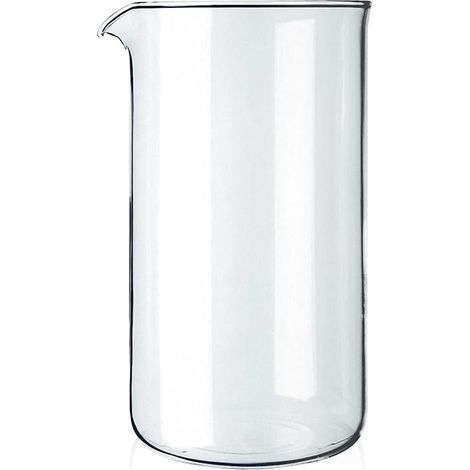 Ersatzkolbenglas 8 Tassen, transparent, 1 Liter - Durchmesser 10 cm,