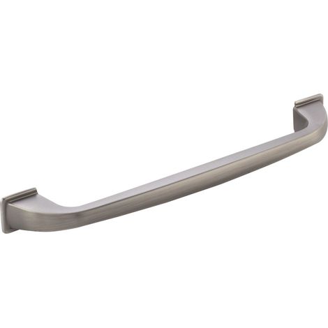 Grimme Griff Mansel LA 160mm - Möbelgriff Breite 192mm - eleganter Bügelgriff, Aluminium Edelstahl Effekt dunkel
