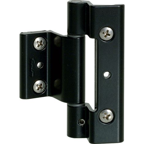 Paumelle de soufflet alu fapim - Teinte : Noir 9005 - Aspect : Mat - FAPIM