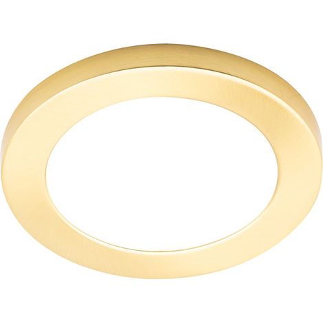 Litecraft Darly Ceiling or Wall Light Flush 12 Watt LED Fitting - Satin Brass (1/5)