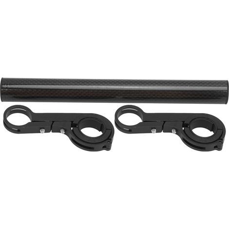 Support de guidon de vélo en tube de carbone de 20 cm, fixation pour phare de vélo, noir, 20 cm (1/5)