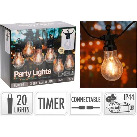 PROGARDEN guirnalda 20 bombillas led a60 calida filamento le22000260
