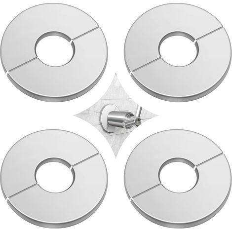 Cache-tuyau décoratif en acier inoxydable Irovami, 4 pièces, type 22, 4 trous (1/5)