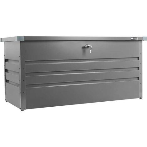 Contenitore box in metallo grigio da giardino 132x61x62 cm Zipper zi-gab132an