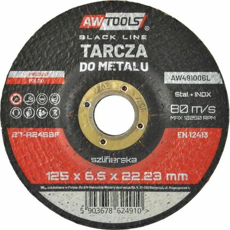 Disque à meuler awtools black line 125 mm 6,5 mm (1/3)