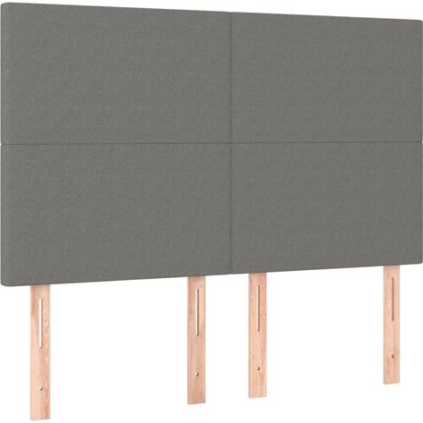 Testiera per dormire accessorio per camera da letto 4 parti 72 x 5 x 78/88 cm tessuto grigio scuro TDL0206011