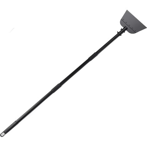 Pelle à neige 137 cm en acier allié, pelle plate multifonction et grattoir à glace pour jardin, cour et chantier (1/5)