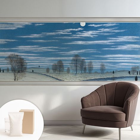 Carta Da Parati - Murale Alla Moda Decorazione - Camera Da Letto - Con Colla Gratuita Paesaggio invernale 250x104 cm (1/5)