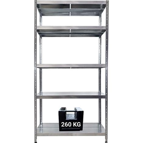 SCAFFALE IN METALLO MACISTE 120 X 60 X 195 H 5 PIANI KG 260 SENZA BULLONI (1/5)
