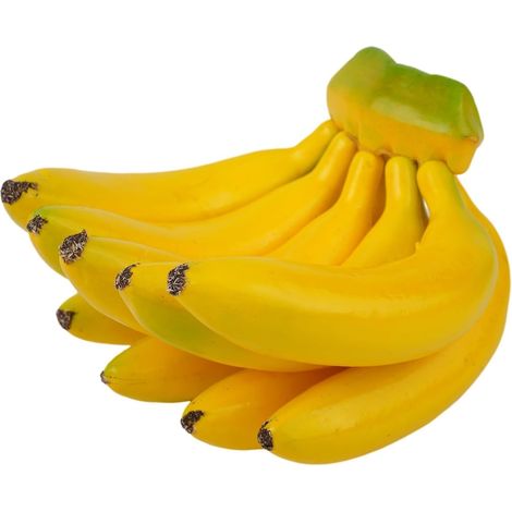 Banane artificielle en mousse pour décoration d'intérieur, vitrines de magasin, photographie et ensembles de films (9 têtes) (1/5)