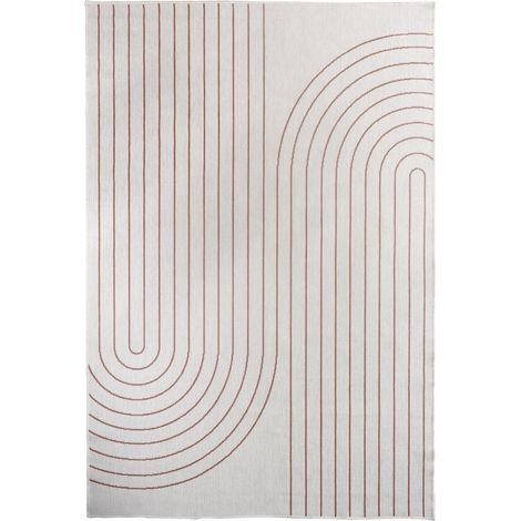 Tapis extérieur, kilim reversible AN REVERSIBLE160x230 Terracota et crème (1/5)