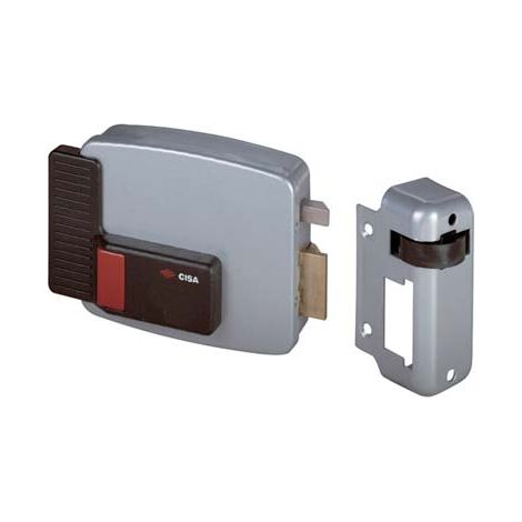 SERRATURA LEGNO APPLICARE ELETTRICA 11610 CISA  VERN C.STACCATO+SCR+PULSANTE E.MM 80 SX